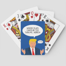 Funny Donald Trump cartoon poker playing cards