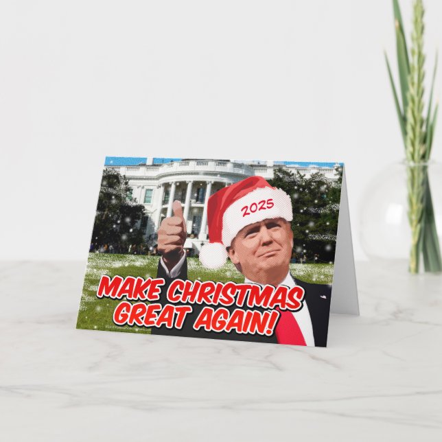 Funny Donald Trump Christmas 2021 Holiday Card (Front)