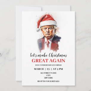 Funny Donald Trump Christmas invitation