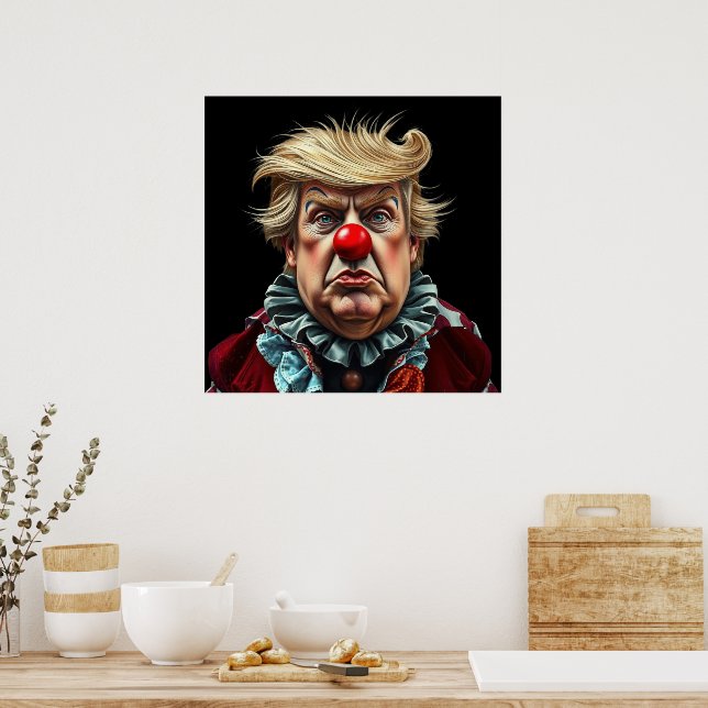 Funny Donald Trump Clown  Poster (Kitchen)