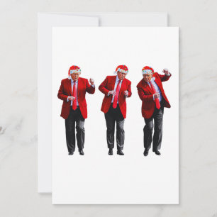 Funny Donald Trump Dancing President Christmas Holiday Card