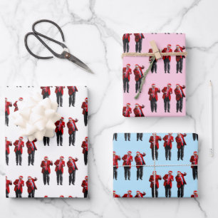 Funny Donald Trump Dancing President Christmas  Wrapping Paper Sheet