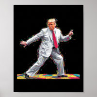 Funny Donald Trump Disco Dancing 60s 70s 80s Presi