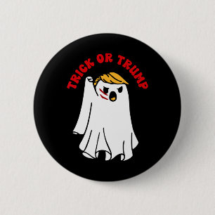 Funny Donald Trump Ghost Fight Fist Trick Or Trump 6 Cm Round Badge