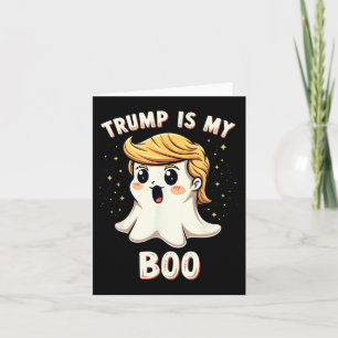 Funny Donald Trump Ghost Halloween Party Spooky  Card