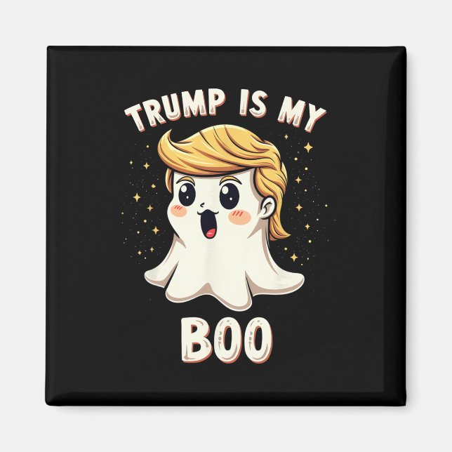 Funny Donald Trump Ghost Halloween Party Spooky  Magnet (Front)