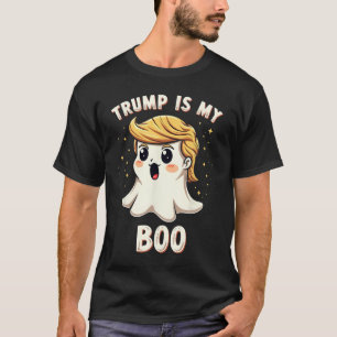 Funny Donald Trump Ghost Halloween Party Spooky  T-Shirt