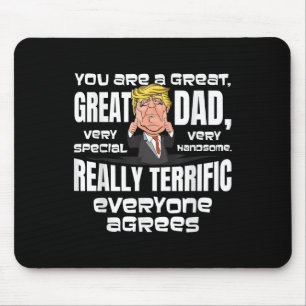 Funny Donald Trump Gifts For Dad Christmas Fathers Mouse Pad