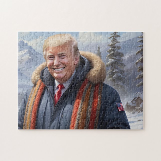 Funny Donald Trump Greenland Canada MAGA Puzzle (Horizontal)