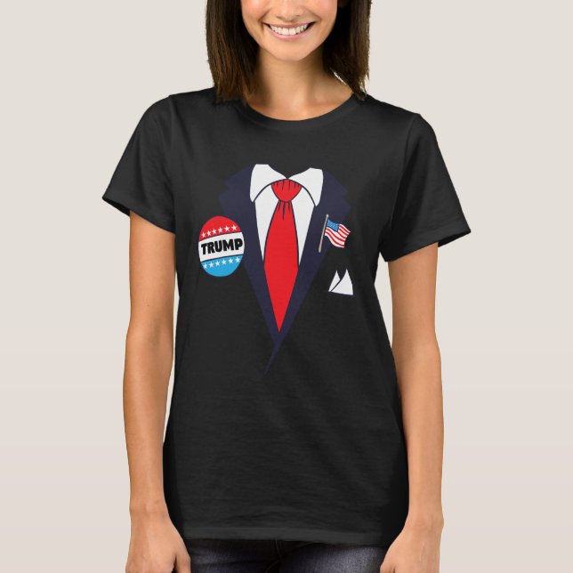 Funny Donald Trump Halloween Costume - Cartoon Tee (Front)
