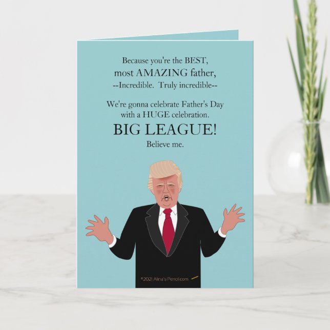 Funny Donald Trump Happy Fathers Day Custom Card (Front)