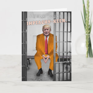 Funny Donald Trump Impeachment Prison Humour Holiday Card