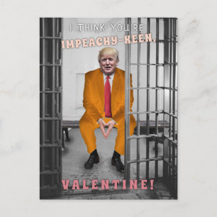 Funny Donald Trump Impeachment Valentine's Day Holiday Postcard