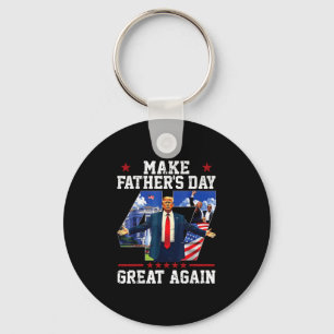 Funny Donald Trump Make Father's Day Great Again P Key Ring