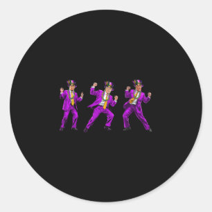 Funny Donald Trump Make Mardi Gras Great Again Fle Classic Round Sticker