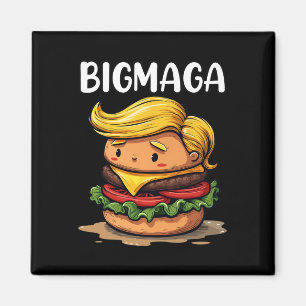 Funny Donald Trump Making French Fries Hamburger B Magnet