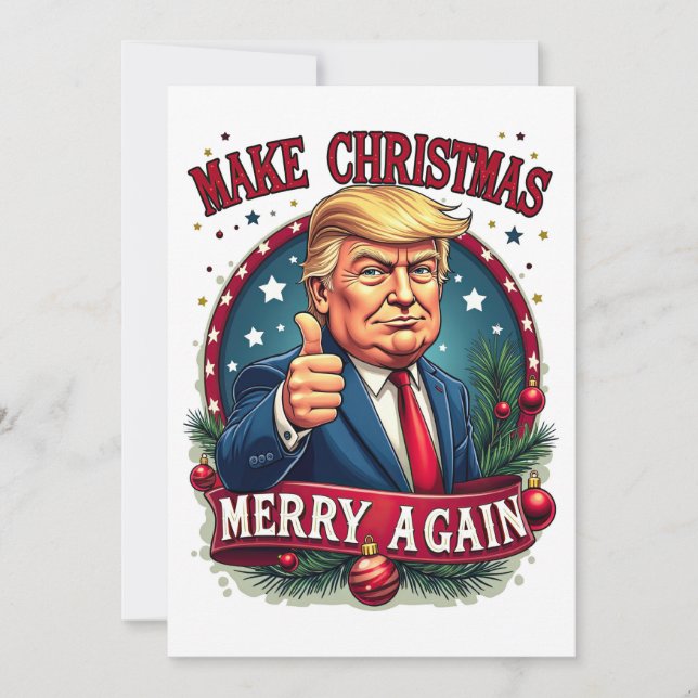 Funny Donald Trump Merry Christmas Card (Front)
