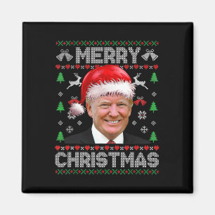 Funny Donald Trump Merry Christmas Family Ugly Swe Magnet