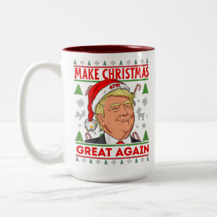 Funny Donald Trump Merry Christmas Gift Two-Tone Coffee Mug