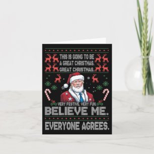 Funny Donald Trump Merry Christmas Xmas Pyjamas Ho Card