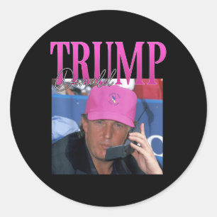 Funny Donald Trump Miss Me Yet Y2k Vintage 90s Classic Round Sticker
