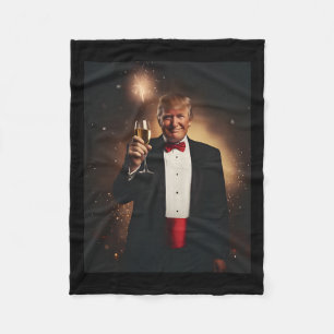 Funny Donald Trump Nye 2025 Party Make New Year Gr Fleece Blanket