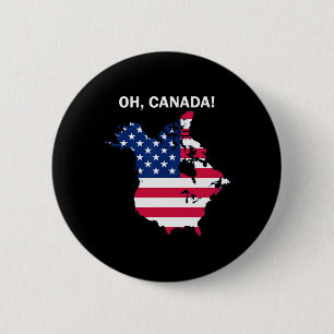 Funny Donald Trump Oh Canada Usa American Flag 6 Cm Round Badge