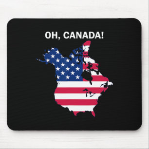 Funny Donald Trump Oh Canada Usa American Flag Mouse Pad