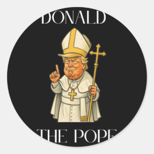 Funny Donald Trump Pope  Classic Round Sticker