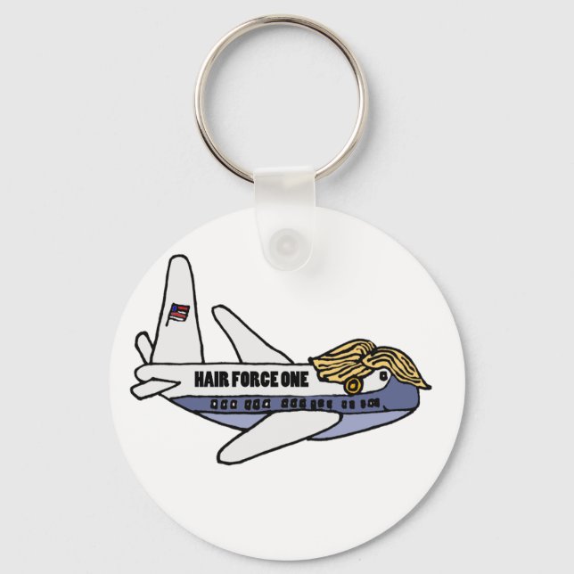 Funny Donald Trump Presidential Aeroplane Key Ring (Front)