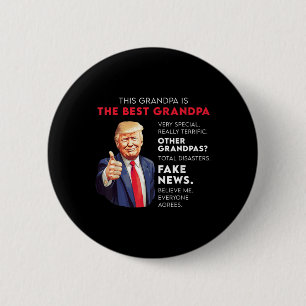Funny Donald Trump Quote For Conservative Grandpa  6 Cm Round Badge