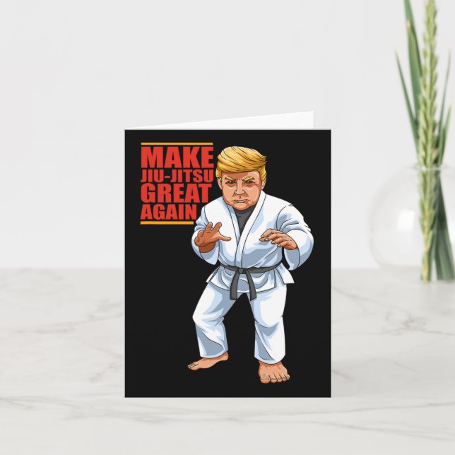 Funny Donald Trump Republican - Jiu-jitsu And Bjj  Card (Front)