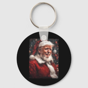 Funny Donald Trump Santa Claus Christmas Daddy's H Key Ring