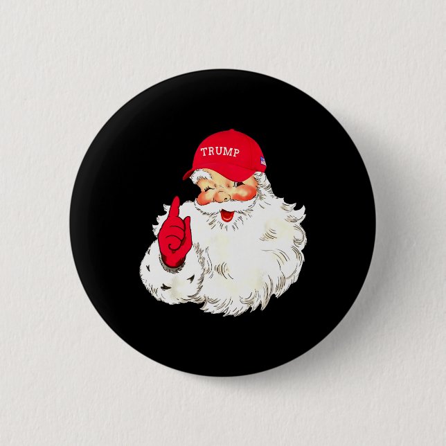 Funny Donald Trump Santa Claus Christmas Holiday  6 Cm Round Badge (Front)