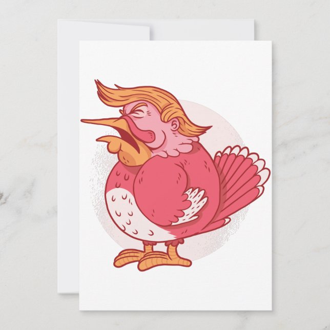 funny donald trump thanksgiving turkey pink invitation (Front)