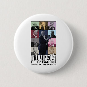 Funny Donald Trump The Revenge Tour Ultra Mega Tou 6 Cm Round Badge