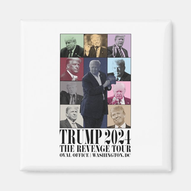 Funny Donald Trump The Revenge Tour Ultra Mega Tou Magnet (Front)