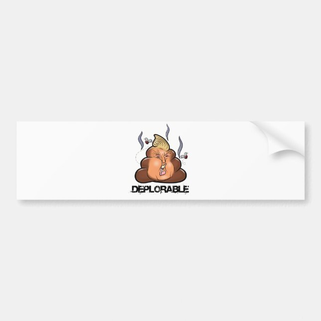 Funny Donald Trump - Trumpy-Poo Poo Emoji Icon Bumper Sticker (Front)