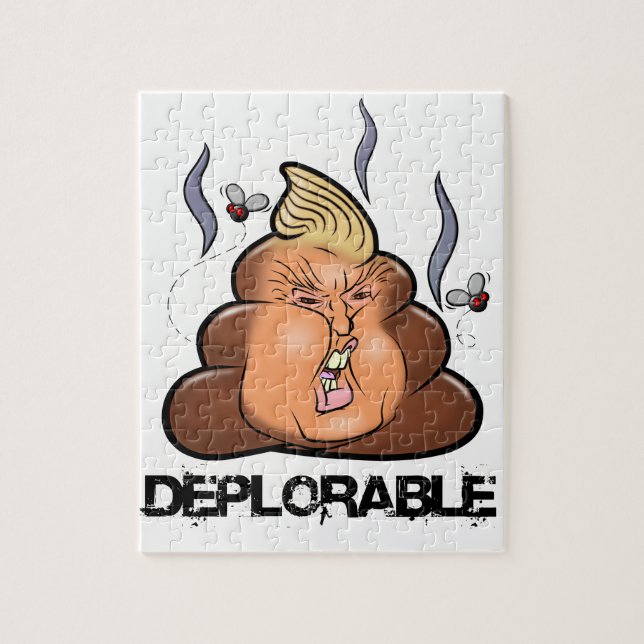 Funny Donald Trump - Trumpy-Poo Poo Emoji Icon Jigsaw Puzzle (Vertical)