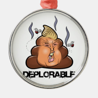 Funny Donald Trump - Trumpy-Poo Poo Emoji Icon Metal Tree Decoration