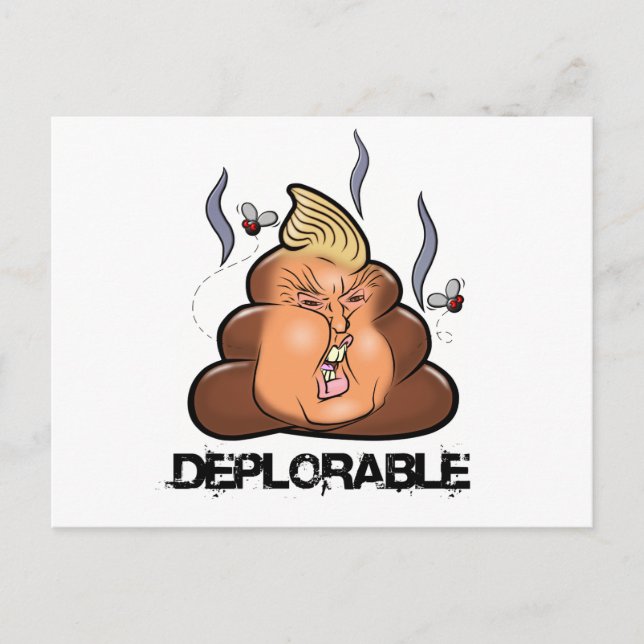 Funny Donald Trump - Trumpy-Poo Poo Emoji Icon Postcard (Front)