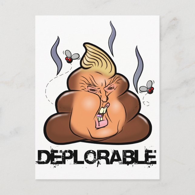 Funny Donald Trump - Trumpy-Poo Poo Emoji Icon Postcard (Front)