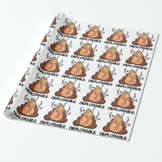 Funny Donald Trump - Trumpy-Poo Poo Emoji Icon Wrapping Paper