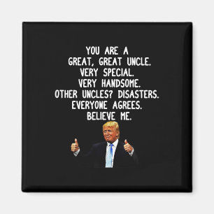 Funny Donald Trump Uncle Gag Gift Conservative Unc Magnet