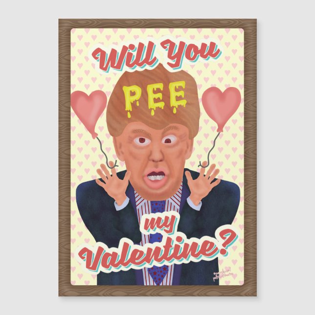 Funny Donald Trump Valentine's Day Pee Tape Joke (Front)