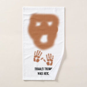 Funny Donald Trump Was Here Hand Towel