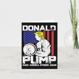 Funny Donald Trump Weight Lifting Workout Gym Card