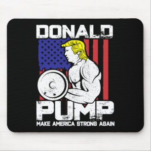 Funny Donald Trump Weight Lifting Workout Gym  Mouse Pad