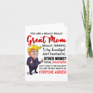 Funny Donald Trump Youre A Really Great Mum, Mum L Card