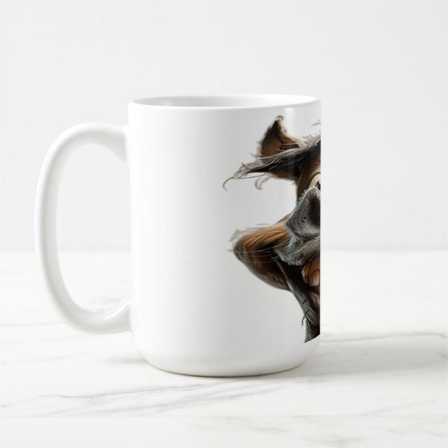 Funny donkey art design coffee mug (Left)